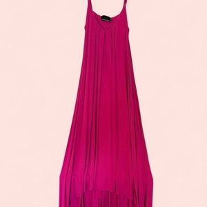 Cynthia Rowley Pink Ruched High Low Sundress